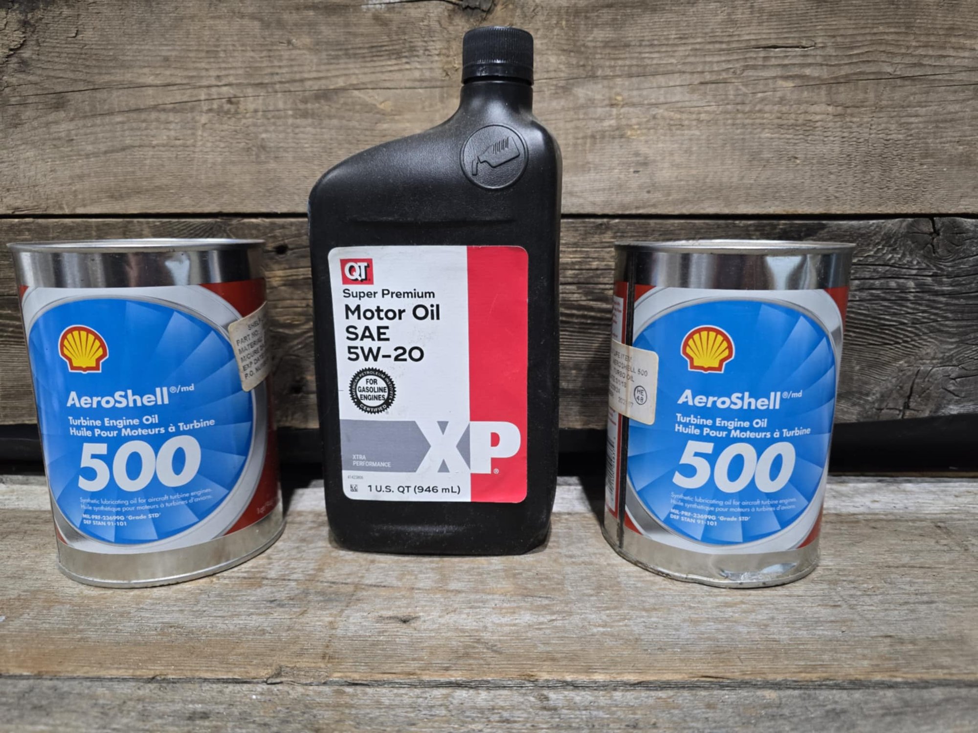 QT Premium 5W-20 & AeroShell Turbine Engine Oil 500, QTY 3 #3317 ...
