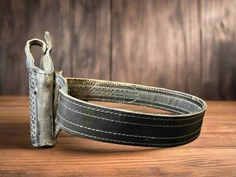 Safariland, Leather Tactical Belt With Leather Holster, Medium