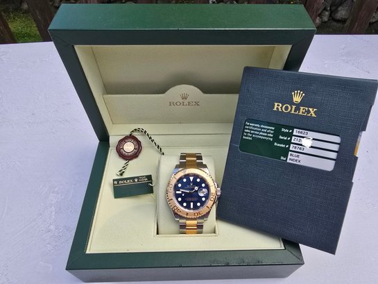 Vintage Authentic Yacht-Master Rolex With 18k Yellow Gold And Stainless Steel