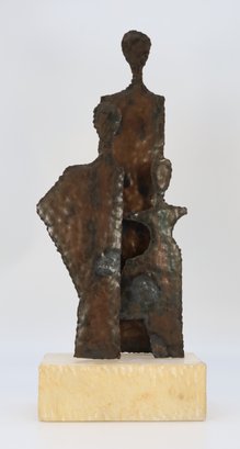 1960's Hammered Metal Sculpture By Marcello Fantoni
