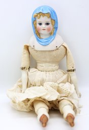 Antique German Kling Parian Glass Eye Lady Doll-shippable