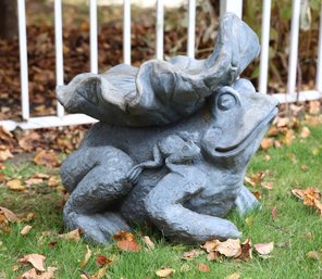 Charming Large Frog Plant Stand By Hen Feathers