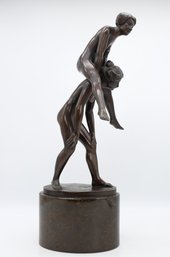 Gotthilf Jaeger (1871-1933) 'nude Gymnastics ,bronze 1920's