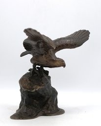 Vintage Statue Depicting An Eagle With Open Wings