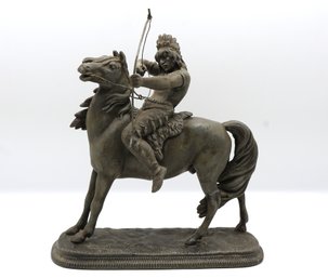 Vintage Native American Indian Warrior On Horseback