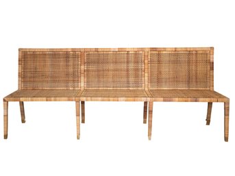 Serena And Lily Balboa Rattan Natural Long Bench