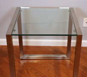 Side Table Chrome And Glass