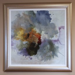 Original Watercolor Astract Painting Signed
