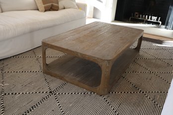 Martens Rectangular Coffee Table With Aged Elm Wood