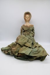 Antique Third Place 1973 Winner Wax And Wooden Doll-shippable