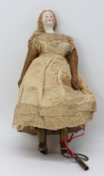Amazing Working 19th Century Beautiful Ice Skating Doll- Shippable