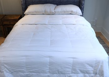 Two Fieldcrest Feather King Pillows And West Elm Comforter