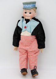 German Bisque Helmet Googly 'UNCLE SAM' USA- Shippable