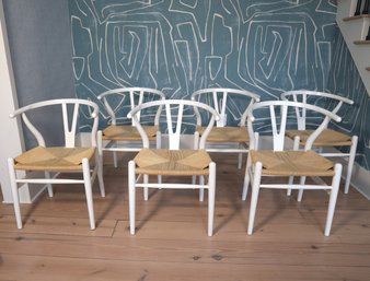 Six 'Wishbone' Chairs Originally By Hans Wegner