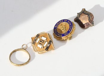 Vintage 10K Pins And Small Frame 6.5 GramsTW- Shippable