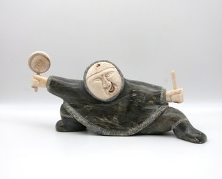 Vintage Olaf Pisoya Eskimo Hand Carved Inuit Figure- Shippable