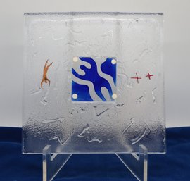 Kosta Boda By Bertil Vallien 'Domino Swimmer' Dish -shippable