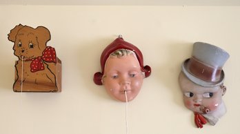 3 Vintage String Holders - Shippable