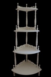 Shabby Chic  White 4 Corner Shelf