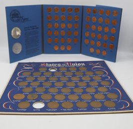 USA One Cent Lincoln Memorial And States Of The Union Coin Set