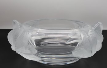 Beautiful LALIQUE France Pivoines Crystal Centerpiece Bowl- Shippable
