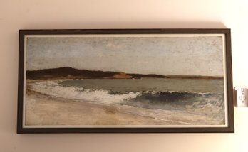 Lovely Beach Print With Dark Driftwood Gray Colored Frame