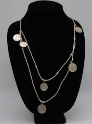 Vintage Etheopian Silver Coin Necklace - Shippable