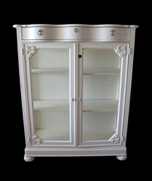 Lexington Snow Finish Cabinet With Victorian French Design