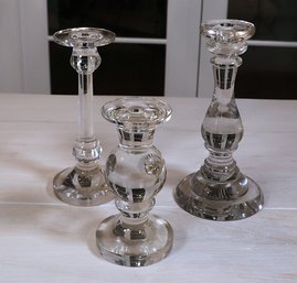 Serena And Lily Heavy Crystal Candlesticks- Shippable