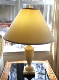 Vintage Hollywood Regency Style Alabaster Lamp With Shade