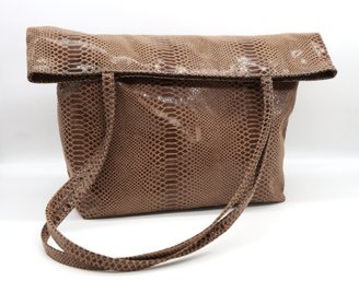 Vintage Carlos Falchi Embossed Leather Shoulder Bag- Shippable