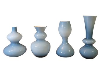 Four Per Lutken Art Glass Vases For Danish Holmegaard -shippable