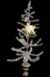 Vintage Table Top Tinsel Tree And Topper- Shippable