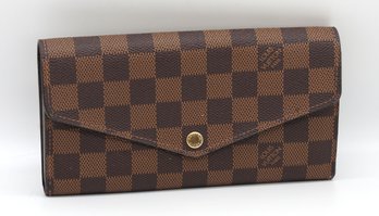 Authentic Louis Vuitton Damier Portefeuille Sarah Long Bifold Wallet- Shippable