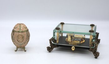 Egg Haped Art Piece And Music Box- Shippable