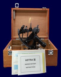 Vintage Astra III Marine Sextant With Box