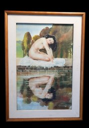 Vintage Watercolor With Signature  And Dated 1958