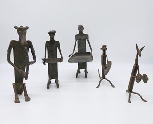 Vintage Primitive Folk Art Musician Sculptures -- Shippable