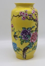 Chinese Famille Jaune Porcelain Vase- Shippable