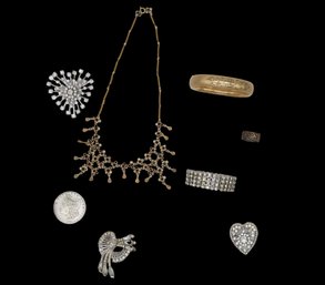 Silver 1884 Morgan Dollar, Sterling Ring, And Vintage Costume Jewelry