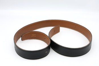 Authentic HERMES LEATHER BLACK BELT-shippable