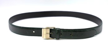 Vintage Gianni VERSACE Forest Green Lizard Leather Belt- Shippable