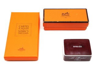 Vintage HERMES Gum Holder, Soap And Knotting Cards- Shippable