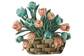 Decorative Hand Painted On Metal Yard/ Porch Ornament-shippable