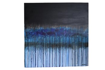 Original Vintage Abstract Painting- Signed