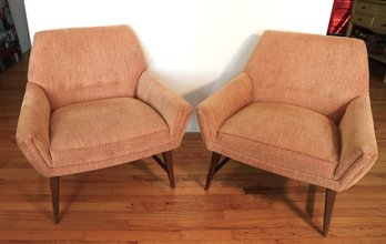 Selig Danish Modern Design 1960's Pair Of Lounge Chairs