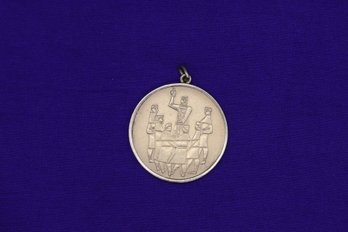 Commemorative 90% Pure Gold  Medal From Switzerland With 18k Bezel