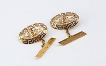 Vintage 18k Yellow GOLD Cufflinks - Shippable