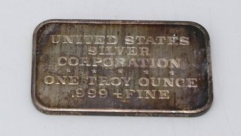 Rare 1973 Israel 25th Anniversary US Silver Corporation 0.999 Fine Silver Bar- Shippable