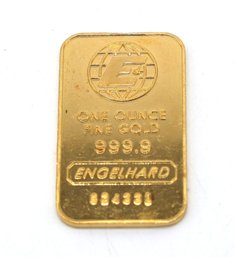 Engelhard 999.9, Pure 24k GOLD Bar Serialized Vintage Bar One Ounce-shippable